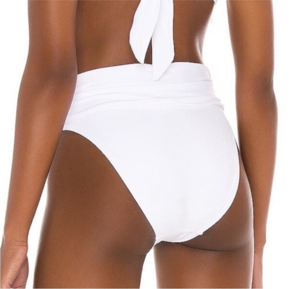 PilyQ High Waist WaterLily Ring Teeny Bikini Bottoms - Picture 4 of 9